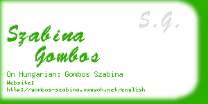 szabina gombos business card